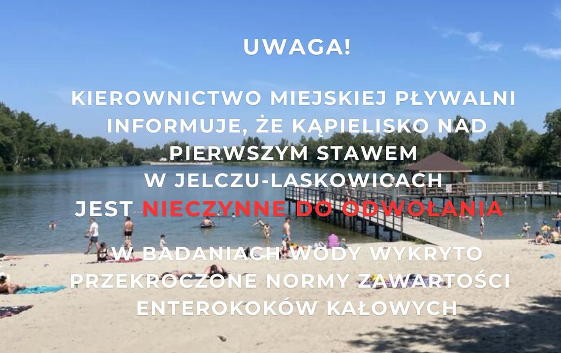 Zakaz kąpieli nad stawem w Jelczu-Laskowicach Zakaz kąpieli nad stawem w Jelczu-Laskowicach