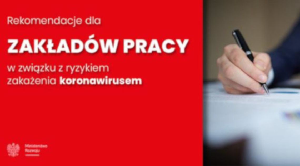 Zalecenia dla zakładów pracy w związku z rozprzestrzenianiem się koronawirusa