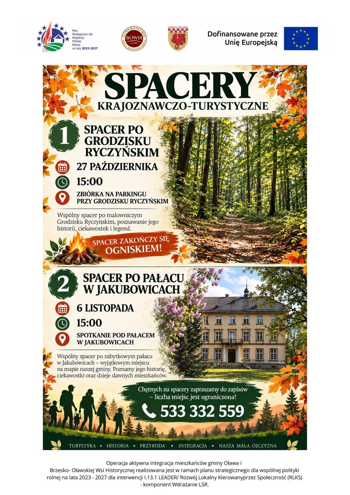 Zapraszamy na kolejne spacery po gminie Oława Zapraszamy na kolejne spacery po gminie Oława