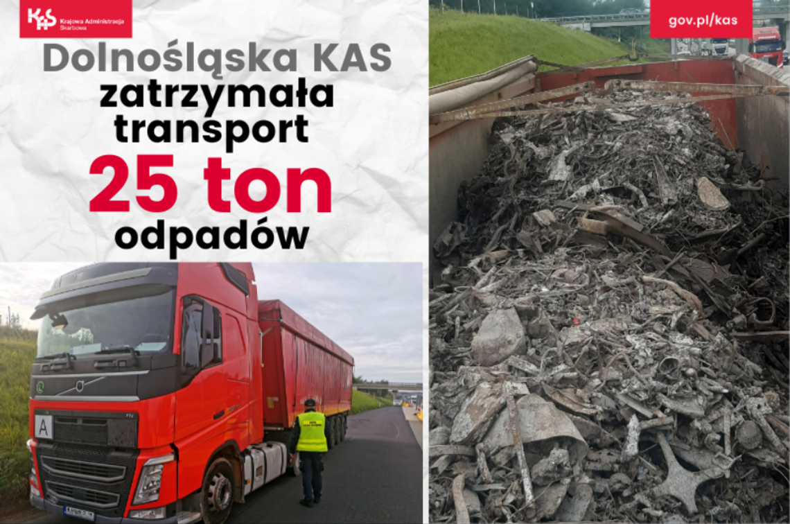 Zatrzymali transport 25 ton złomu z Niemiec