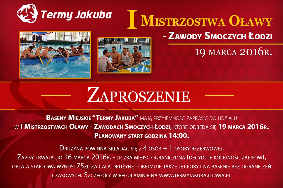 Zawody Smoczych Łodzi - trwają zapisy! VIDEO