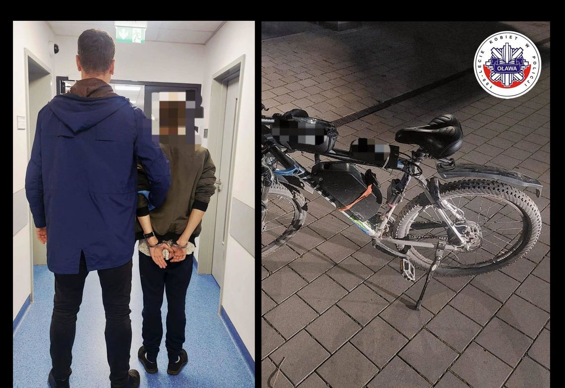 Złodziej zatrzymany, rower odzyskany