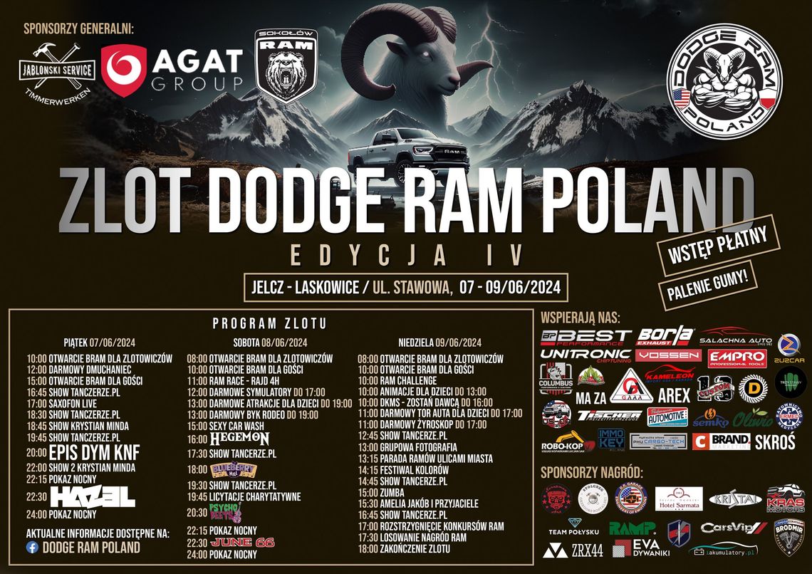 Zlot Dodge Ram Poland. Znamy program!