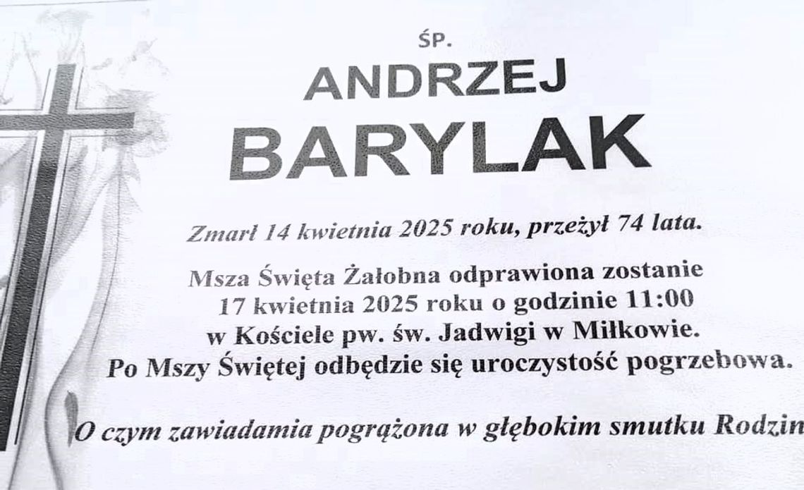 Zmarł Andrzej Barylak