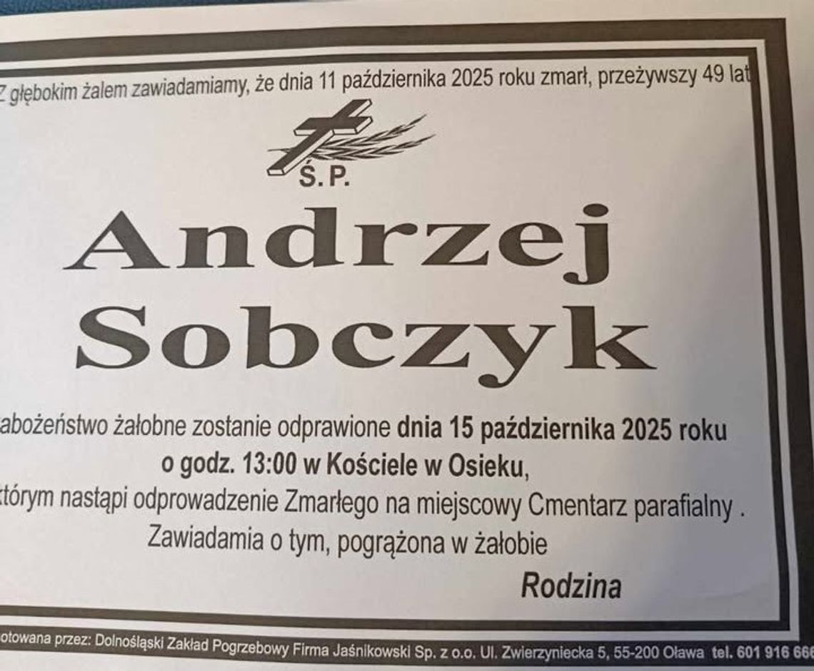Zmarł Andrzej Sobczyk