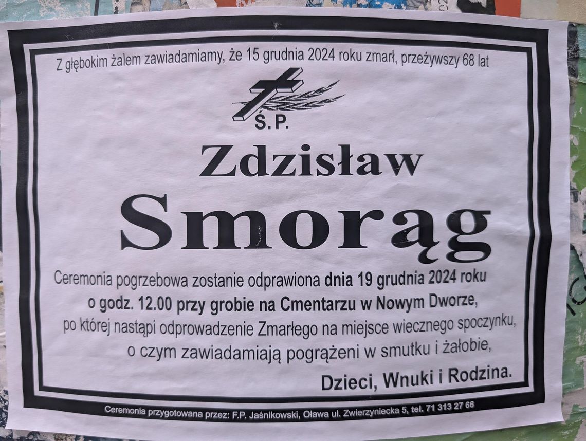 Zmarł Zdzisław Smorąg