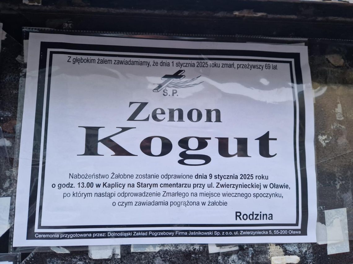 Zmarł Zenon Kogut