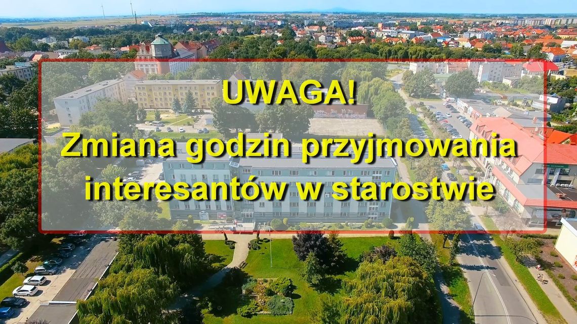 Zmiana godzin przyjmowania