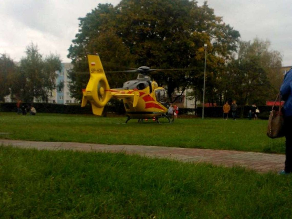 Znów zabrakło karetki. Wezwano śmigłowiec Znów zabrakło karetki. Wezwano śmigłowiec