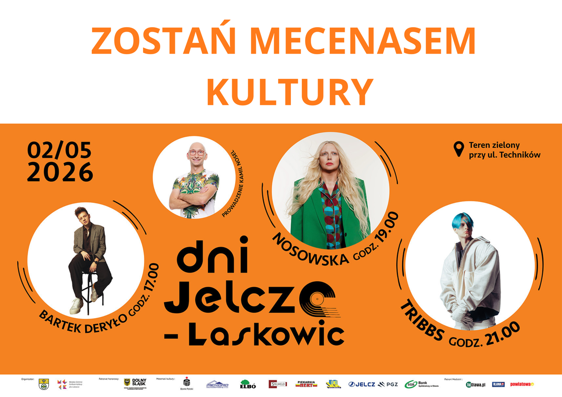 Zostań mecenasem kultury podczas Dni Jelcza-Laskowic Zostań mecenasem kultury podczas Dni Jelcza-Laskowic