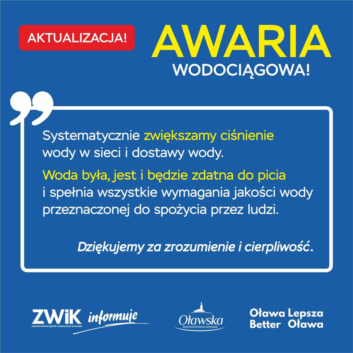 ZWiK: - Zwiększamy ciśnienie wody