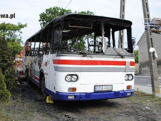 Spłonął autobus