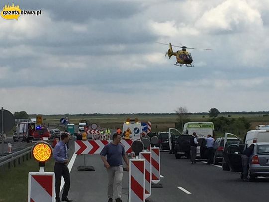 Pożar tira i polskiego busa na A4