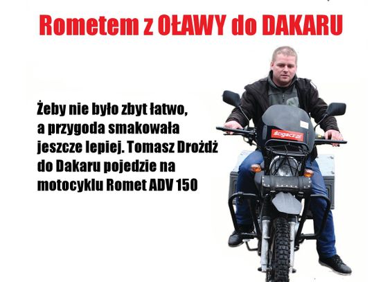 Spontaniczna decyzja. Rometem z Oławy do Dakaru