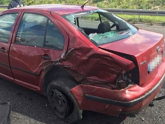 Wypadek na autostradzie i duży korek