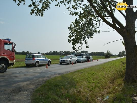 Groźnie na drodze z Oławy do Jelcza