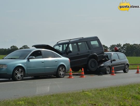 Groźnie na drodze z Oławy do Jelcza