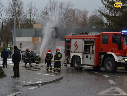 Płonęła skrzynka z gazem przy szkole tańca