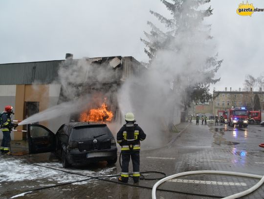 Płonęła skrzynka z gazem przy szkole tańca