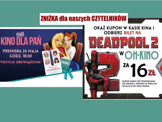 Co w OH Kino? Mamy dla Was zniżkę na DEADPOOL 2!