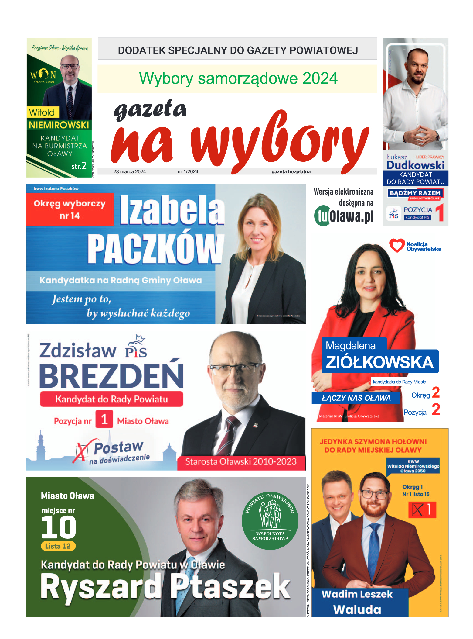 Gazeta na wybory nr 1/2024 - strona 1