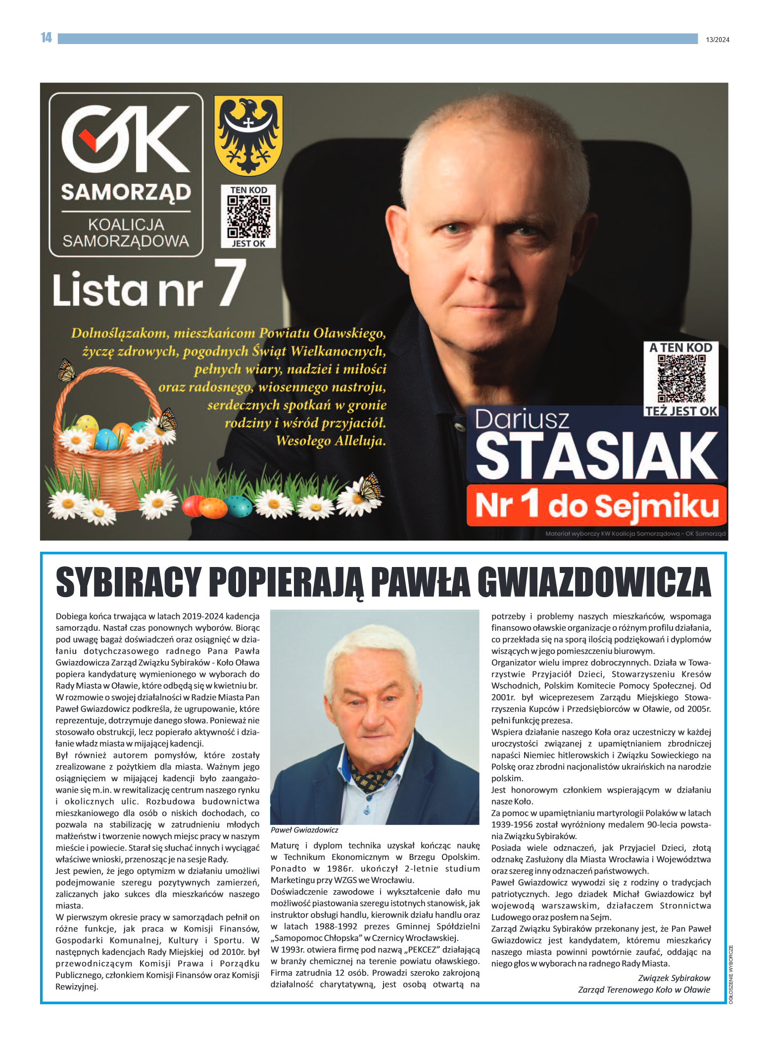 Gazeta na wybory nr 1/2024 - strona 14
