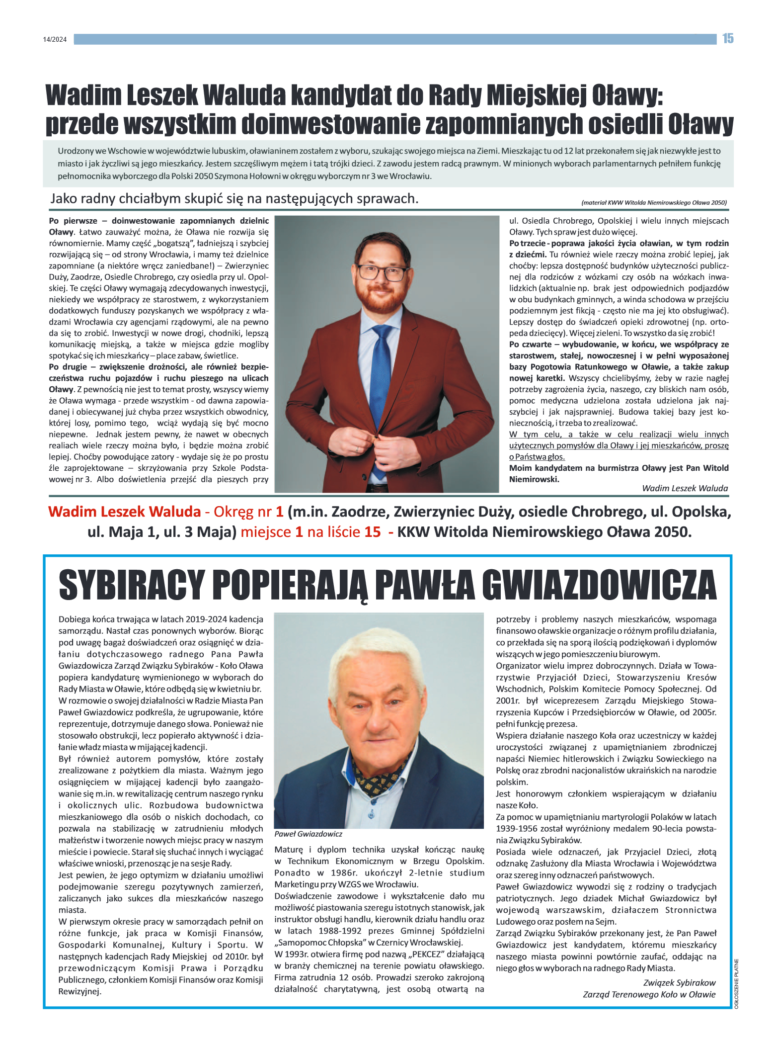 Gazeta na wybory nr 2/2024 - strona 15