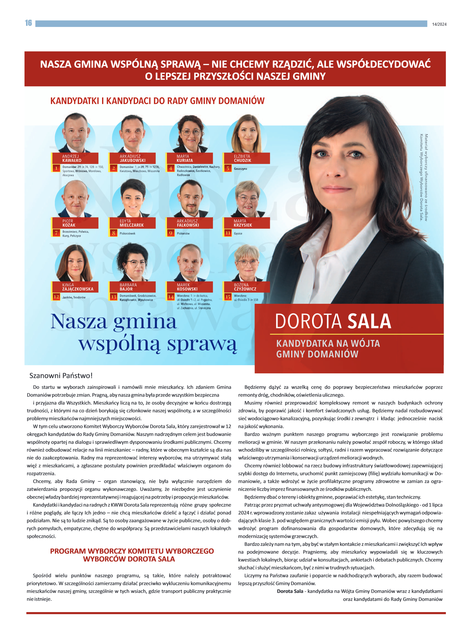 Gazeta na wybory nr 2/2024 - strona 16