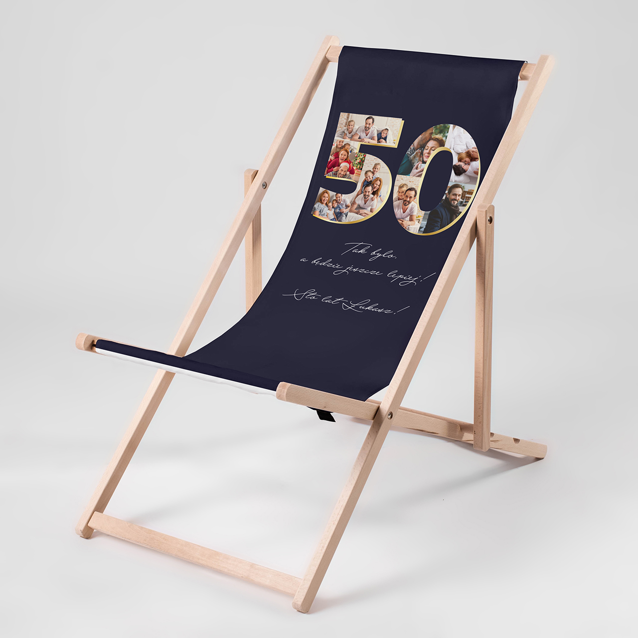 Leżak personalizowany na 50 urodziny DLA NIEGO 