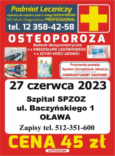 Zbadaj Swoje Kości/ BADANIE OSTEOPOROZY